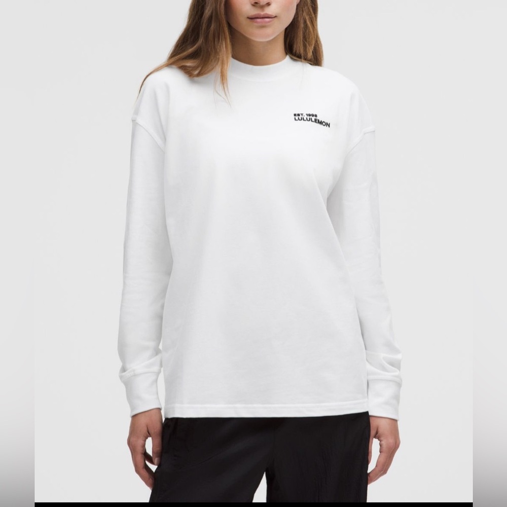 LULULEMON NWT  Heavyweight Cotton Crewneck Long-Sleeve Shirt WOMEN
